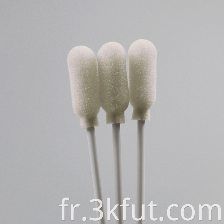 White PP Stick Foam Tip Swab